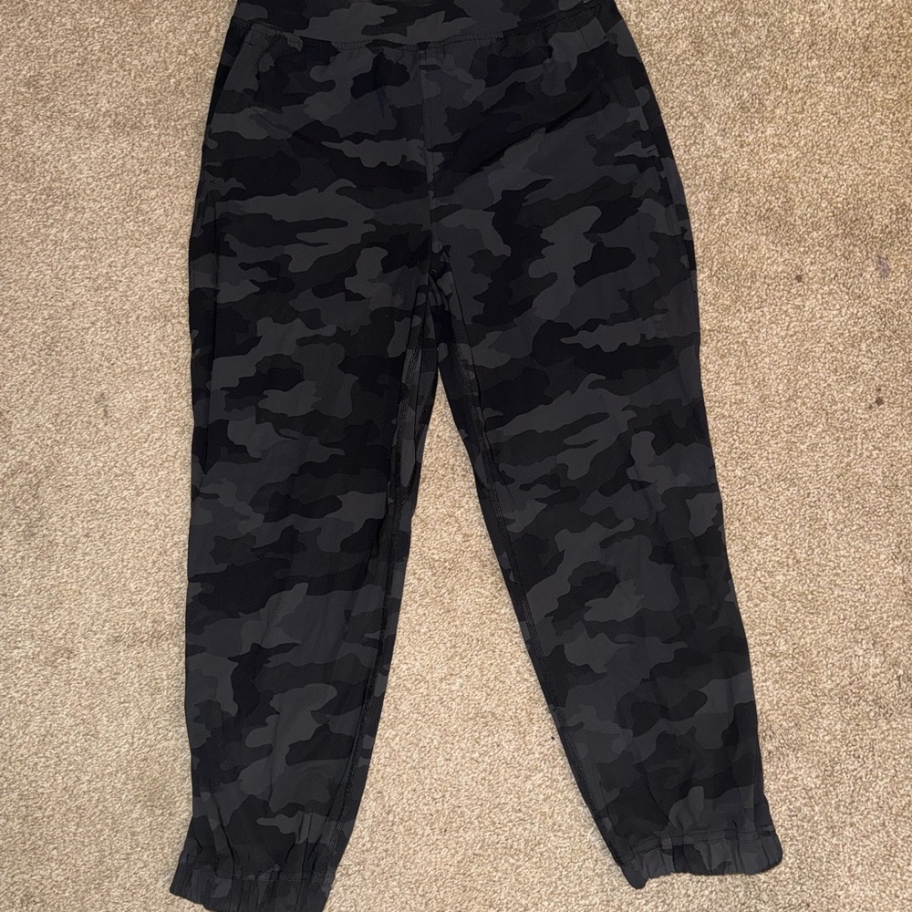 lululemon athletica Black Camo Track Pants
